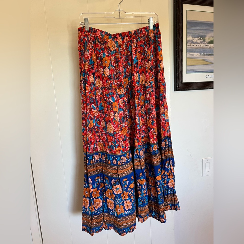 Floral Bohemian Maxi Skirt - Multicolor